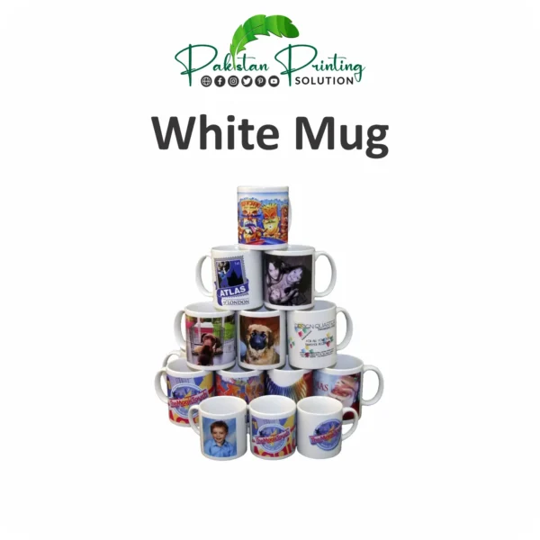 Custom White Mug Printed