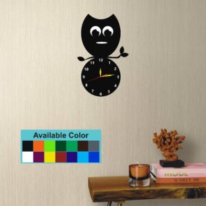 Creative Cartoon and Leaf Wall Clock, Acrylic Quartz Movement Home Decor-