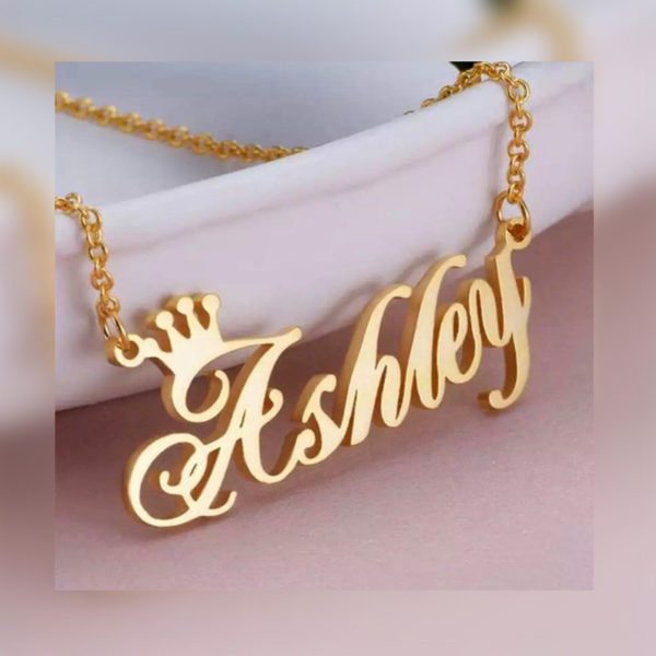 Custom Crown Name Necklace