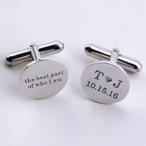 Customized Engraved Name Cufflinks