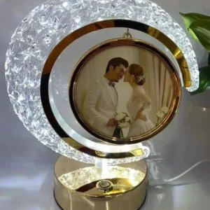 Customized-Moon-Crystal-Led-Photo-Frame – Round