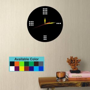 DYO Silent Wall Clock, Acrylic 14 Colours, Non-Ticking, Accurate Sweep Movements