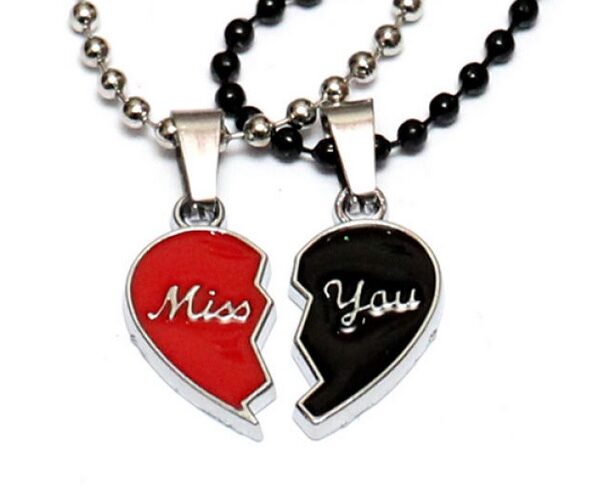 Miss you Heart Necklace